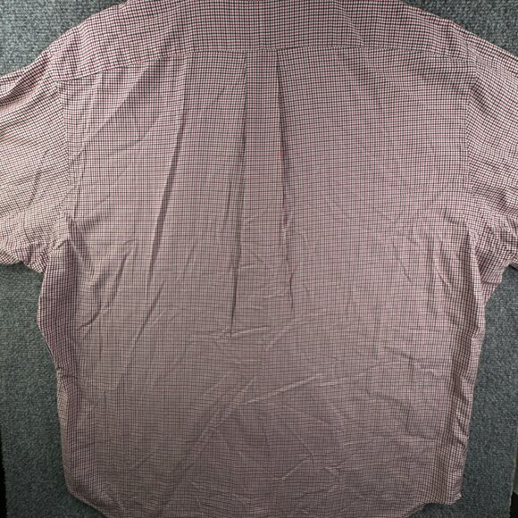 Ralph Lauren Long Sleeve Button Up Shirt Red Black Check Classic 17.5 34/35 Men - Picture 11 of 12